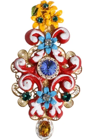 Dolce & Gabbana Akcesoria, Kobieta, Wielobarwność, ONE SIZE, Wielokolorowy Spinka Do Włosów Wiosna