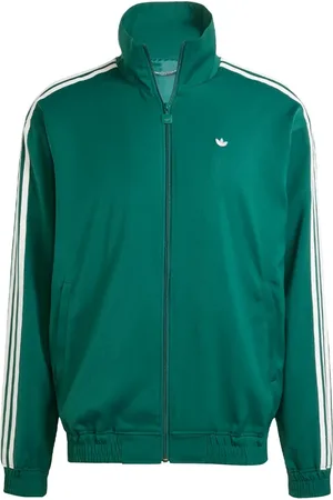 adidas Bluzy, Mężczyzna, Zielony, M, Firebird Track Top Zielony Grafika Krótki Rękaw