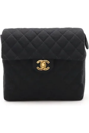 CHANEL Pre-owned, Kobieta, Czarny, ONE SIZE, Bawełna, Pre-owned Cotton backpacks