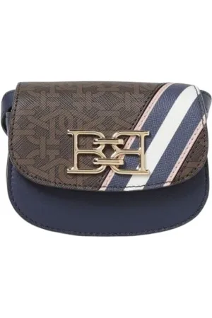 Bally Torebki, Kobieta, Niebieski, ONE SIZE, Niebieska Monogramowa Torba na Ramię