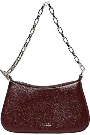 Alexander McQueen Torebki, Kobieta, Czerwony, ONE SIZE, Brązowa Torba na Ramię z Łańcuchem i Zapięciem na Zamek