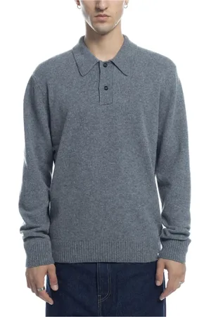 Norse projects Koszulki, Mężczyzna, Szary, S, Merino Lambswool Polo Shirt