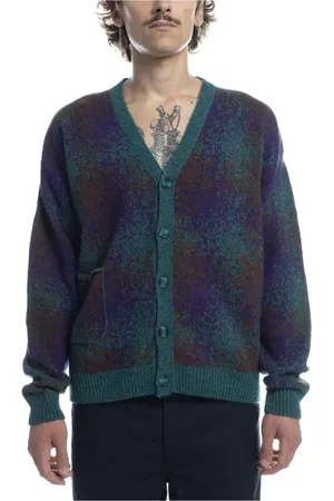 Pop Trading Company Swetry, Mężczyzna, Wielobarwność, M, Wełna, Sweter Wielokolorowy Elegancki Wzór