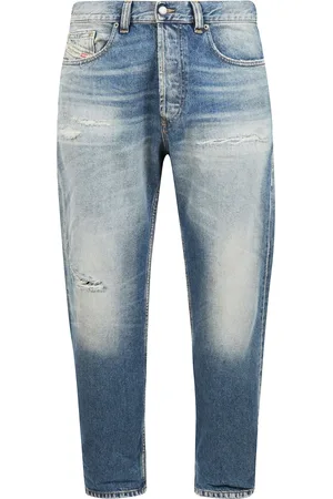 Diesel Jeansy, Mężczyzna, Niebieski, W31, Denim, Straight Fit Denim Jeansy