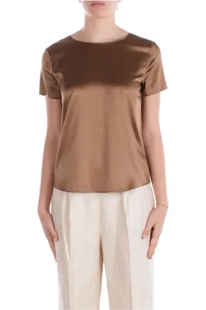 Emporio Armani Bluzki, Kobieta, brązowy, M, Bluzka z jedwabno-elastanu
