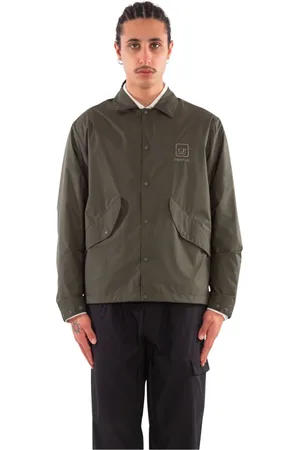 C.P. Company Kurtki, Mężczyzna, Zielony, L, Ultralight Pertex Overshirt w 683