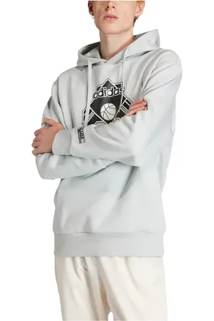 adidas Bluzy, Mężczyzna, Szary, 2XL, Bluza z nadrukiem
