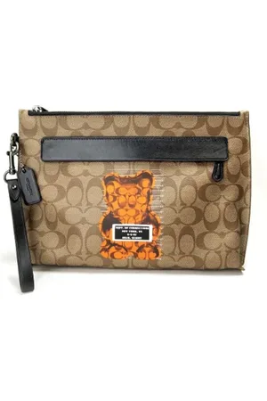 Coach Pre-owned, Kobieta, brązowy, ONE SIZE, Pre-owned Canvas clutches
