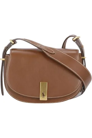 Ralph Lauren Torebki, Kobieta, brązowy, ONE SIZE, Brązowa skórzana torba na ramię