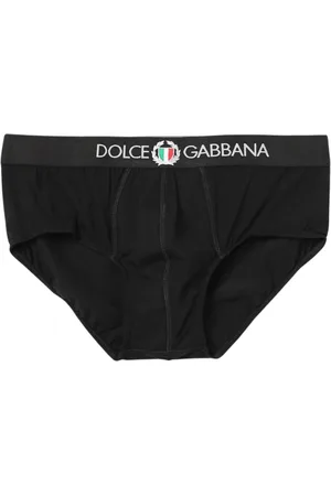 Dolce & Gabbana Bielizna, Mężczyzna, Czarny, L, Czarne Logo Figi Komfort Styl