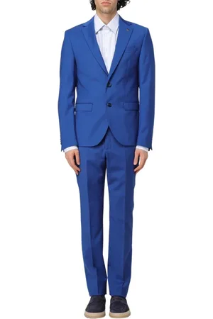 Manuel Ritz Garnitury, Mężczyzna, Niebieski, M, Elegancki Granatowy Slim Fit Suit