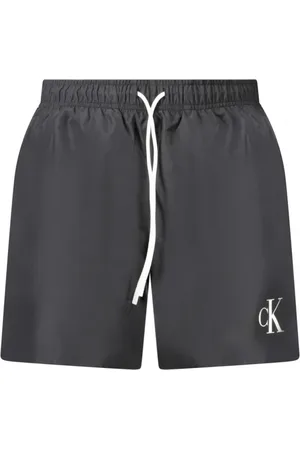 Calvin Klein Stroje kąpielowe, Mężczyzna, Czarny, XL, Czarne ubrania morskie Szorty Regular Fit