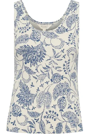 Part Two Koszulki, Kobieta, Niebieski, L, Bluzka Paisley Print Oceana Styl