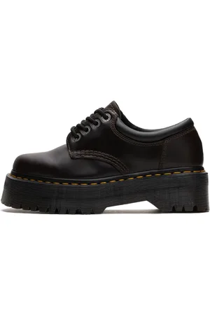 Dr. Martens Buty, Mężczyzna, brązowy, 42 EU, Skóra, Quad Brązowe Buty na Platformie