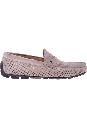 BALDININI Buty, Mężczyzna, Beżowy, 45 EU, perforated leather loafer