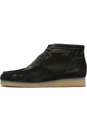 Clarks Buty, Mężczyzna, Zielony, 41 1/2 EU, Wallabee Boot
