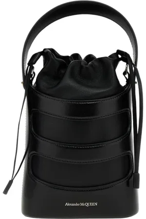 Alexander McQueen Torebki, Kobieta, Czarny, ONE SIZE, Czarna Curve Bucket Bag
