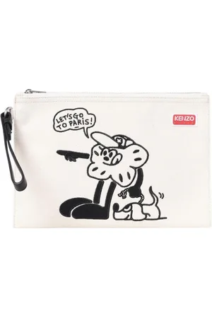 Kenzo Torebki, Kobieta, Biały, ONE SIZE, Stylowa Cartoon Clutch Bag