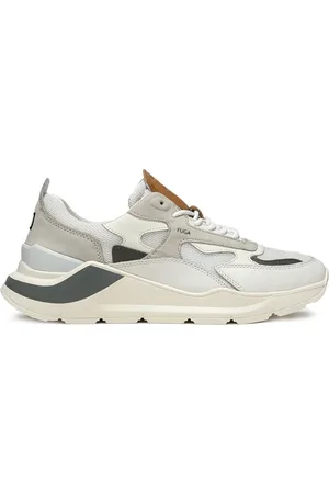D.A.T.E. Buty, Mężczyzna, Wielobarwność, 41 EU, Biała Skórzana Siatkowa Sneaker