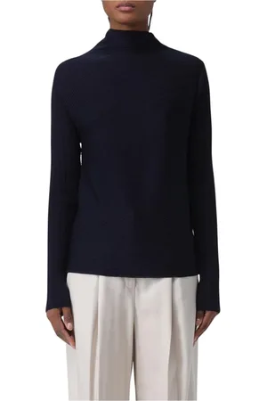 THEORY Swetry, Kobieta, Niebieski, M, Elegant High Neck Sweater
