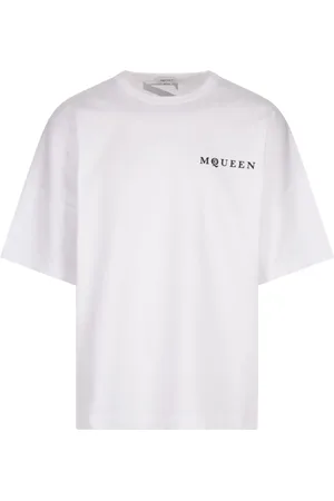 Alexander McQueen Koszulki, Mężczyzna, Biały, M, Białe Oversized T-shirty i Pola