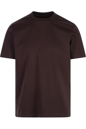HUGO BOSS Koszulki, Mężczyzna, brązowy, 2XL, Ciemnobrązowy T-shirt z merkeryzowanej bawełny