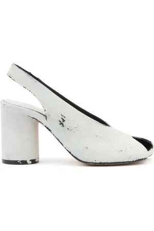 Maison Margiela Buty, Kobieta, Biały, 38 EU, Peep Toe Buty na Obcasie