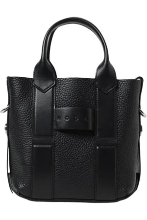 Hogan Torebki, Kobieta, Czarny, ONE SIZE, Strukturalna torba skórzana w czarnym kolorze