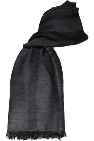 Gianfranco Ferré Akcesoria, unisex, Szary, ONE SIZE, Ciemnoszary Szalik z Włóczki Wzorzysty
