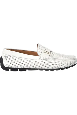BALDININI Buty, Mężczyzna, Biały, 43 1/2 EU, perforated tumbled loafer
