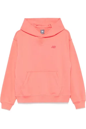 New Balance Bluzy, Kobieta, Różowy, M, Koralowy Klasyczny Sweter z Kapturem