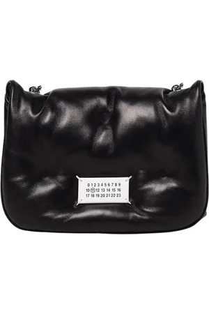 Maison Margiela Torebki, Kobieta, Czarny, ONE SIZE, Czarna Pikowana Skórzana Mini Torba