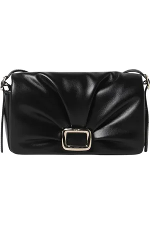 Roger Vivier Torebki, Kobieta, Czarny, ONE SIZE, Czarna Strukturalna Kopertówka