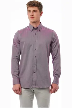 BAGUTTA Koszule, Mężczyzna, Wielobarwność, 2XL, Bawełna, Bordowy Bawełniany Męski Koszula