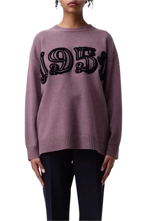 Max Mara Swetry, Kobieta, Fioletowy, XS, Kaszmir, Liliowy Sweter z Kaszmiru