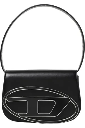 Diesel Torebki, Kobieta, Czarny, ONE SIZE, Skórzana Logo Clutch