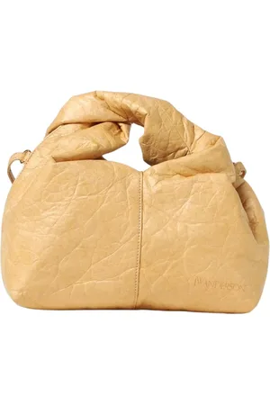 J.W.Anderson Torebki, Kobieta, Beżowy, ONE SIZE, Zmięta skórzana Mini Torba na ramię