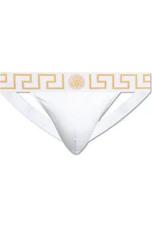 VERSACE Bielizna, Mężczyzna, Biały, M, Bawełna, Bawełniane jockstrapy