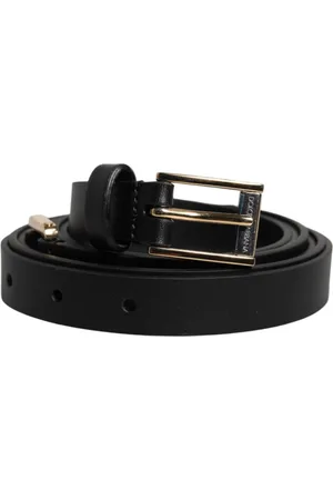 Dolce & Gabbana Akcesoria, Mężczyzna, Czarny, 115 CM, Klasyczny Pasek Skórzany z Metalową Sprzączką