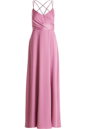 Vera Mont Sukienki, Kobieta, Różowy, XL, Elegancka sukienka wieczorowa z dekoltem w serek