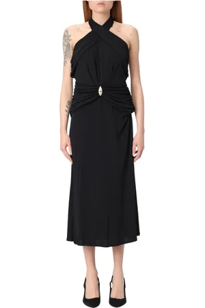 Elisabetta Franchi Sukienki, Kobieta, Czarny, M, Elegancka Czarna Sukienka Abito
