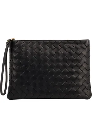 Bottega Veneta Torebki, Kobieta, Czarny, ONE SIZE, Czarna skórzana kopertówka
