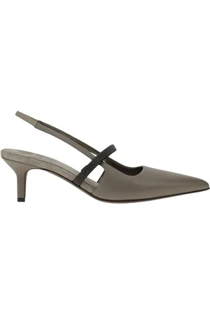 Brunello Cucinelli Buty, Kobieta, Szary, 36 EU, Eleganckie Szare Baletki
