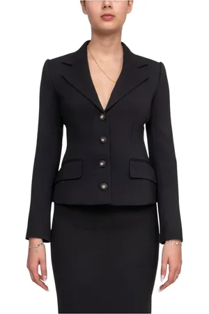 Dolce & Gabbana Kurtki, Kobieta, Czarny, 2XS, Czarna Kurtka Damska N0000