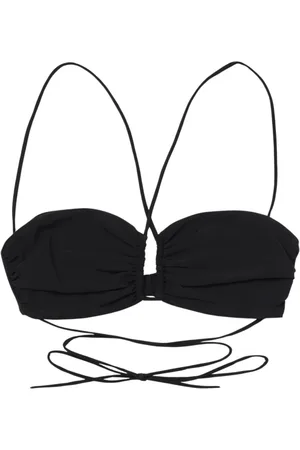 MAGDA BUTRYM Stroje kąpielowe, Kobieta, Czarny, S, Czarny Crisscross Swim Top