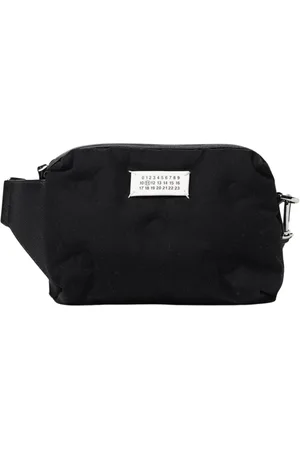 Maison Margiela Torebki, Mężczyzna, Czarny, ONE SIZE, Nylon, Pikowana torba na pas z nylonu
