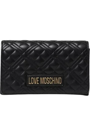 Moschino Torebki, Kobieta, Czarny, ONE SIZE, Pikowana Kopertówka z Łańcuchem