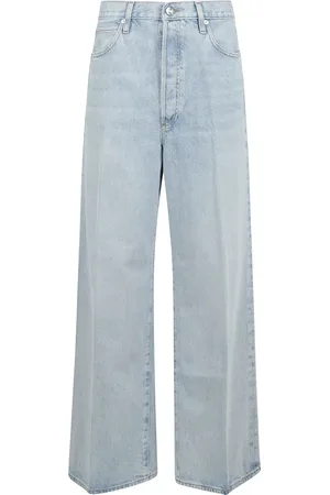 Frame Jeansy, Kobieta, Niebieski, W26, Denim, Baggy Denim Jeansy