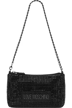 Moschino Torebki, Kobieta, Czarny, ONE SIZE, Elegancka Kryształowa Kopertówka