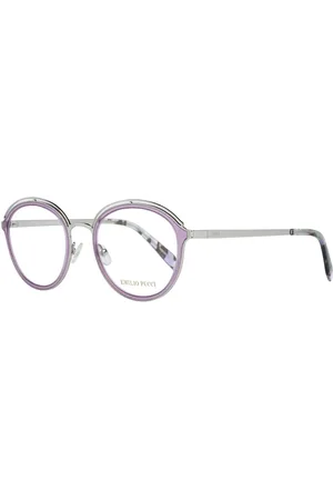 Emilio Pucci Akcesoria, Kobieta, Fioletowy, ONE SIZE, Fioletowe Okulary Optyczne Damskie Styl Okrągły